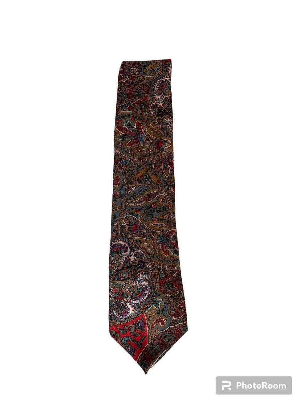 Vintage LIBERTY [ OF LONDON ][ MULTI-COLOR ] men's tie 100% Wool  Made in USA